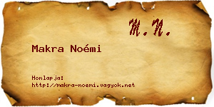Makra Noémi névjegykártya